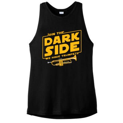 Join The Dark Side Trumpet Player Ladies PosiCharge Tri-Blend Wicking Tank