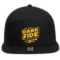 Join The Dark Side Trumpet Player 7 Panel Mesh Trucker Snapback Hat