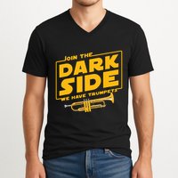 Join The Dark Side Trumpet Player V-Neck T-Shirt