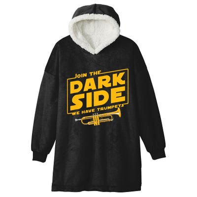 Join The Dark Side Trumpet Player Hooded Wearable Blanket