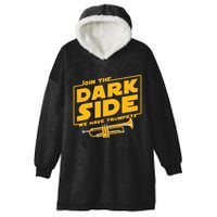Join The Dark Side Trumpet Player Hooded Wearable Blanket