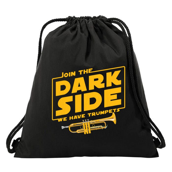 Join The Dark Side Trumpet Player Drawstring Bag