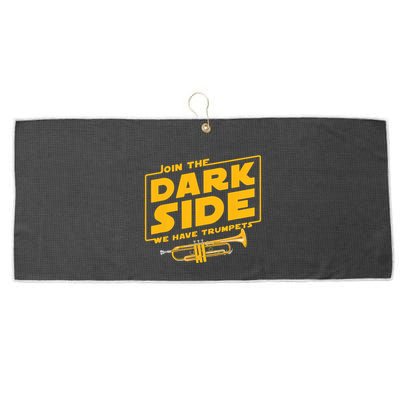 Join The Dark Side Trumpet Player Large Microfiber Waffle Golf Towel