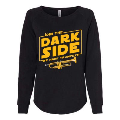 Join The Dark Side Trumpet Player Womens California Wash Sweatshirt