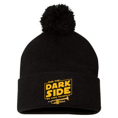Join The Dark Side Trumpet Player Pom Pom 12in Knit Beanie