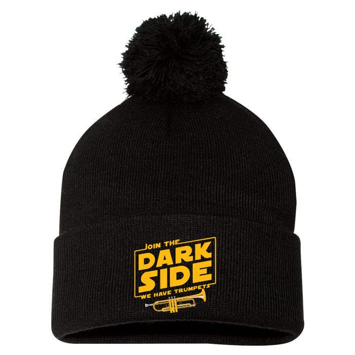 Join The Dark Side Trumpet Player Pom Pom 12in Knit Beanie