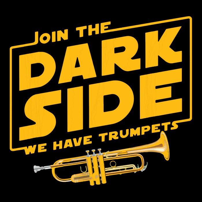 Join The Dark Side Trumpet Player Pom Pom 12in Knit Beanie