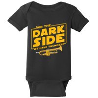 Join The Dark Side Trumpet Player Baby Bodysuit