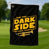 Join The Dark Side Trumpet Player Golf Towel