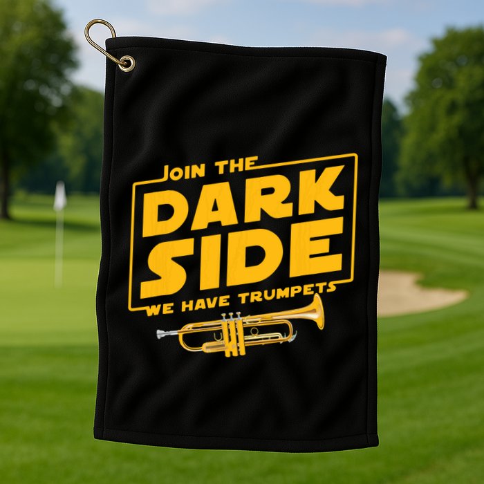 Join The Dark Side Trumpet Player Golf Towel