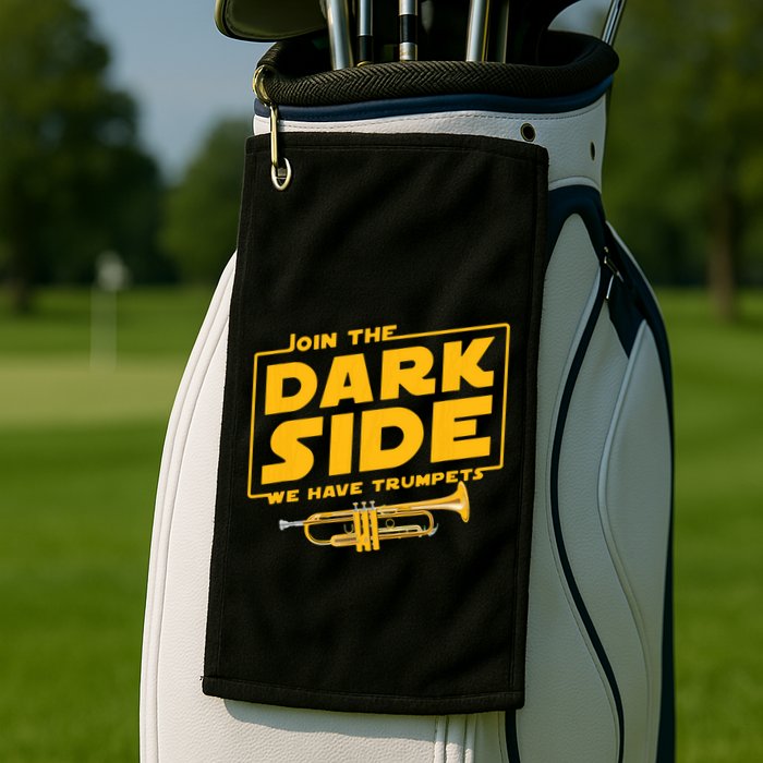 Join The Dark Side Trumpet Player Golf Towel