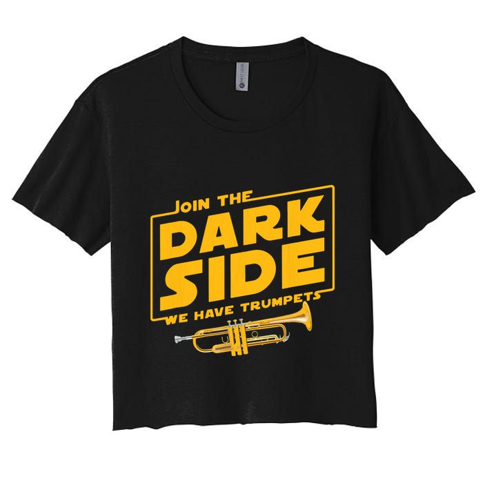 Join The Dark Side Trumpet Player Crop Top