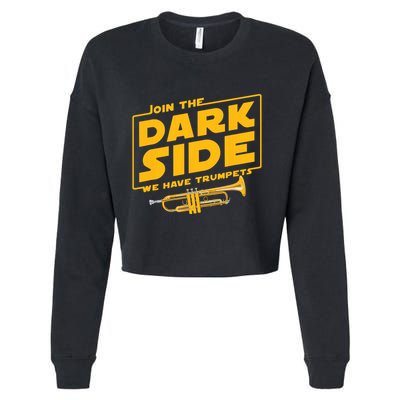 Join The Dark Side Trumpet Player Cropped Pullover Crew