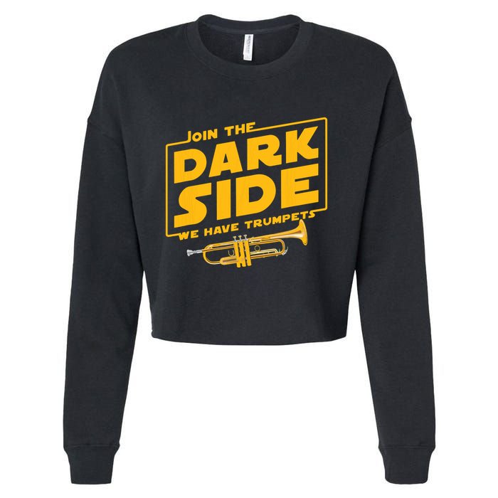 Join The Dark Side Trumpet Player Cropped Pullover Crew