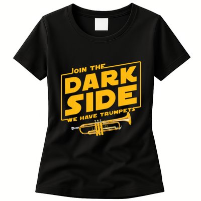 Join The Dark Side Trumpet Player Womens T-Shirt