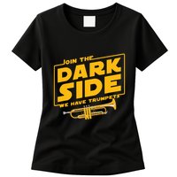 Join The Dark Side Trumpet Player Womens T-Shirt