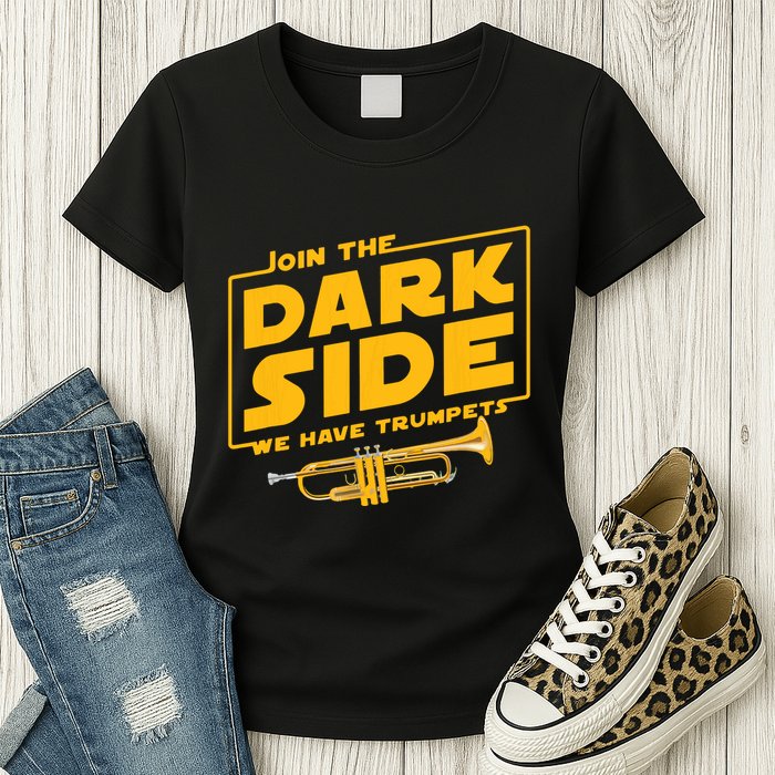 Join The Dark Side Trumpet Player Womens T-Shirt