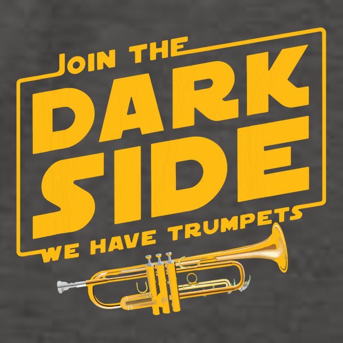 Join The Dark Side Trumpet Player Vector Backpack