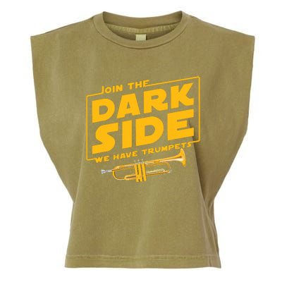 Join The Dark Side Trumpet Player Garment-Dyed Women's Muscle Tee