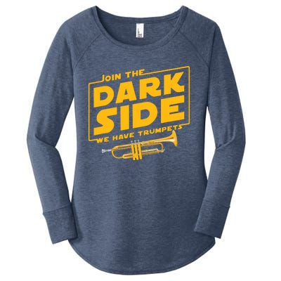 Join The Dark Side Trumpet Player Women's Perfect Tri Tunic Long Sleeve Shirt