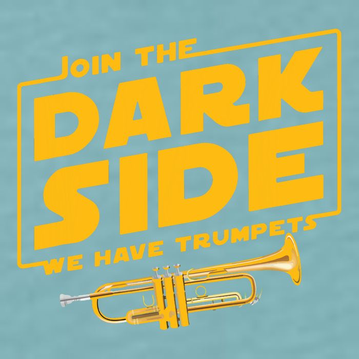 Join The Dark Side Trumpet Player Sueded Cloud Jersey T-Shirt
