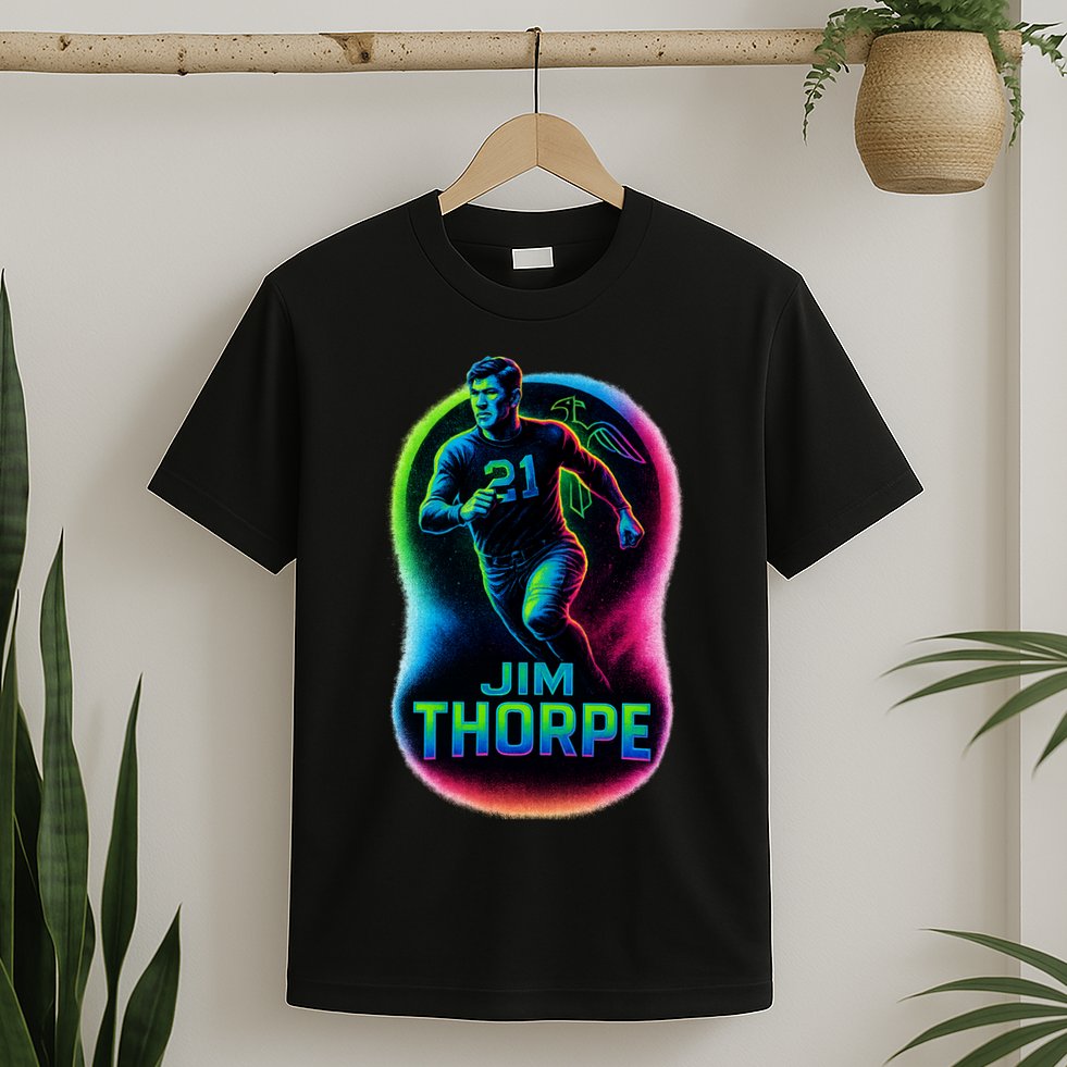 Jim Thorpe Epic Neon Pose T-Shirt