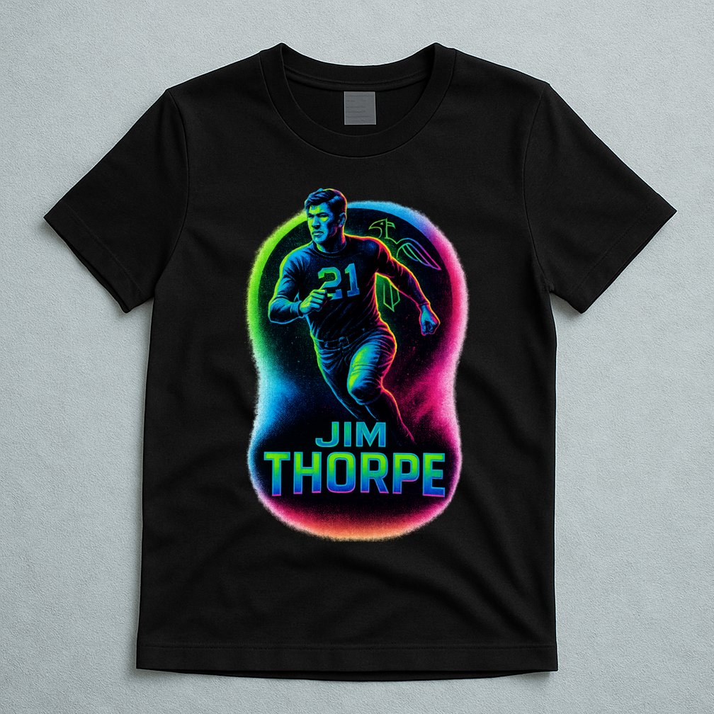 Jim Thorpe Epic Neon Pose T-Shirt