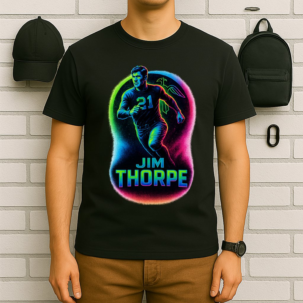 Jim Thorpe Epic Neon Pose T-Shirt