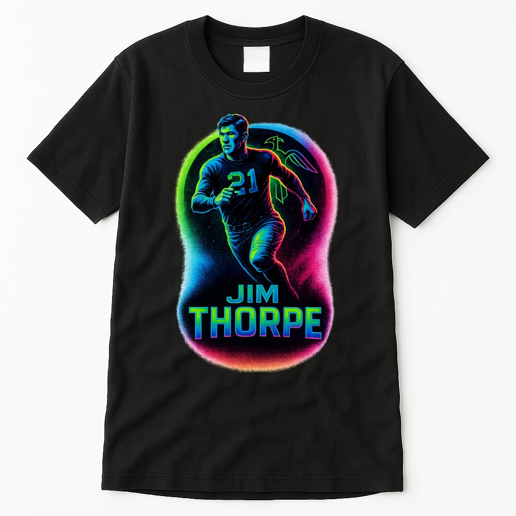 Jim Thorpe Epic Neon Pose Tall T-Shirt