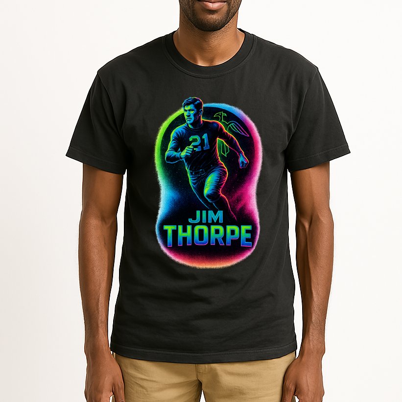 Jim Thorpe Epic Neon Pose Tall T-Shirt
