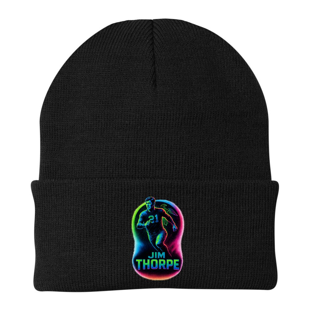 Jim Thorpe Epic Neon Pose Beanie