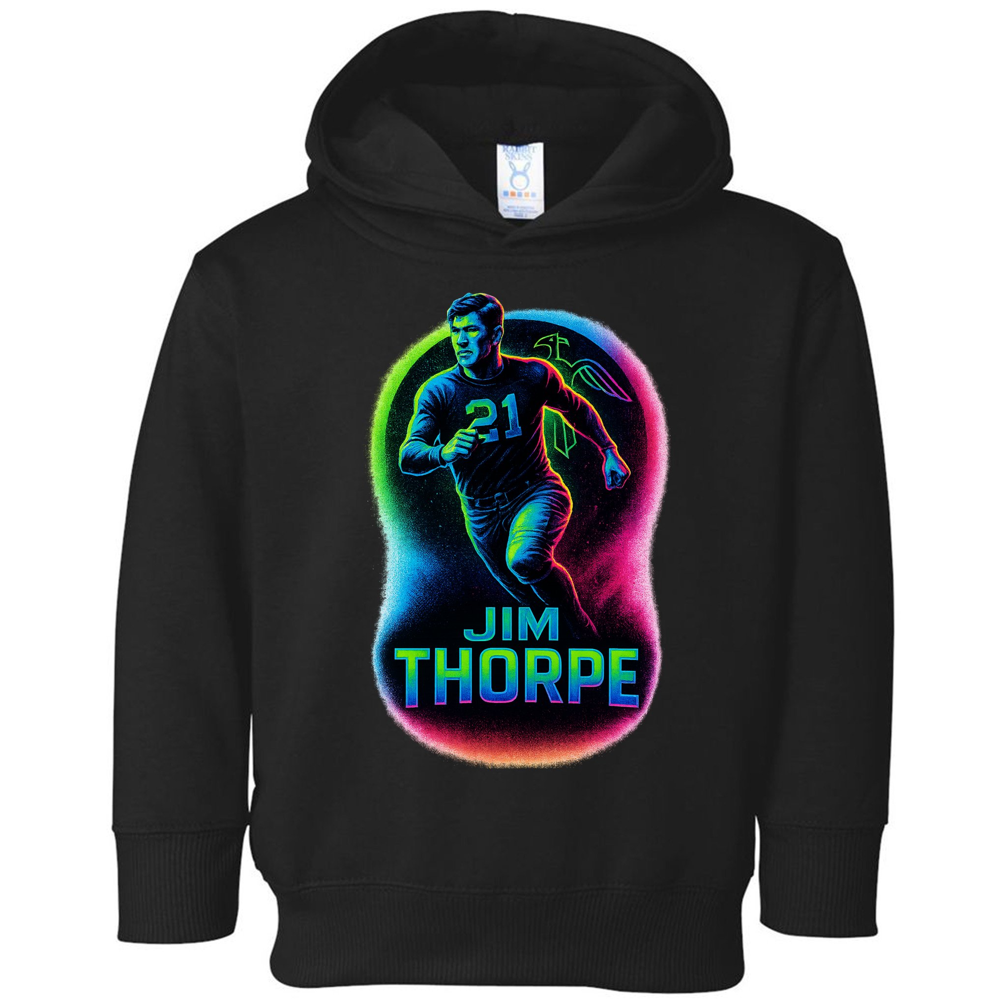 Jim Thorpe Epic Neon Pose Toddler Hoodie
