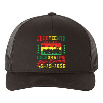 June Teenth Flag Celebrating Black Freedom Juneteenth 1865 Yupoong Adult 5-Panel Trucker Hat