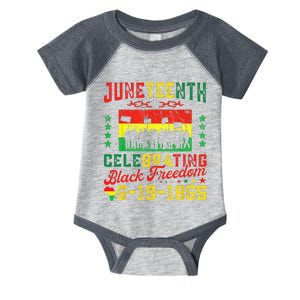 June Teenth Flag Celebrating Black Freedom Juneteenth 1865 Infant Baby Jersey Bodysuit