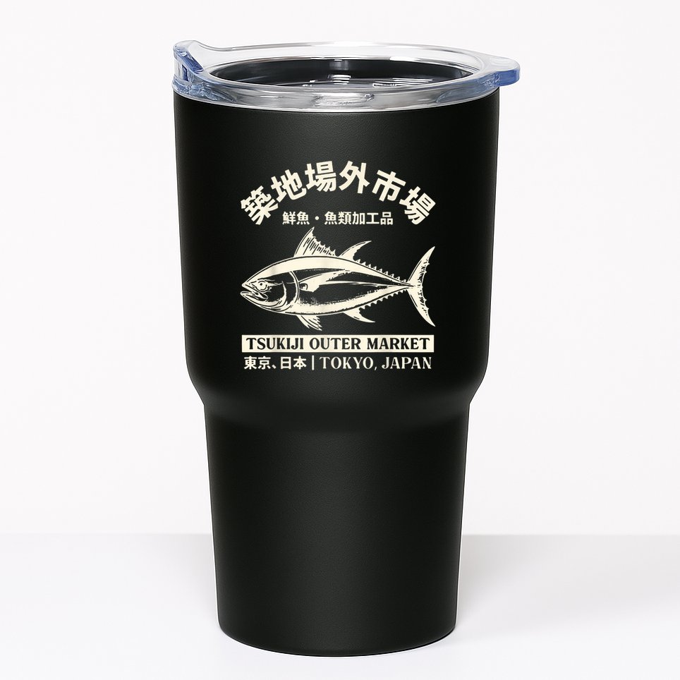 Japanense Tsukiji Fish Market Washed Tokyo Japan Gift Tumbler