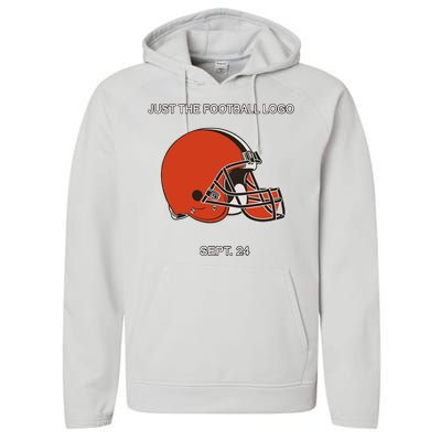 Just The Football Logo Sept 24 Performance Fleece Hoodie