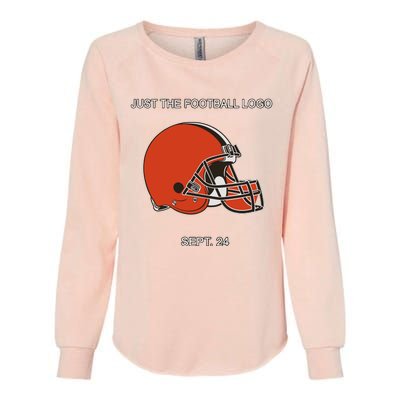 Just The Football Logo Sept 24 Womens California Wash Sweatshirt