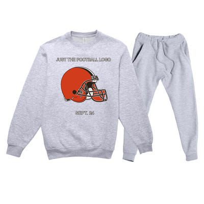 Just The Football Logo Sept 24 Premium Crewneck Sweatsuit Set