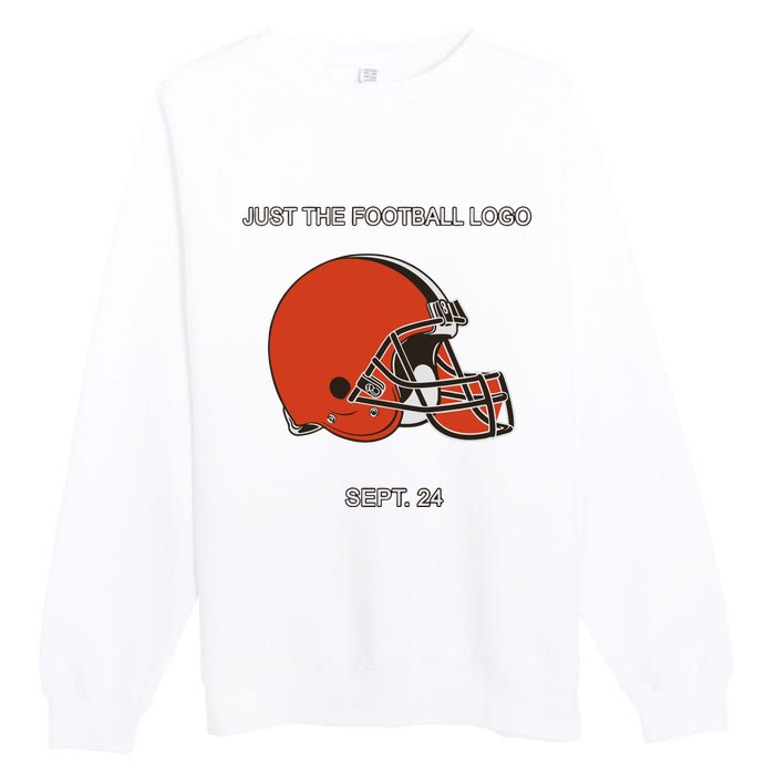 Just The Football Logo Sept 24 Premium Crewneck Sweatshirt