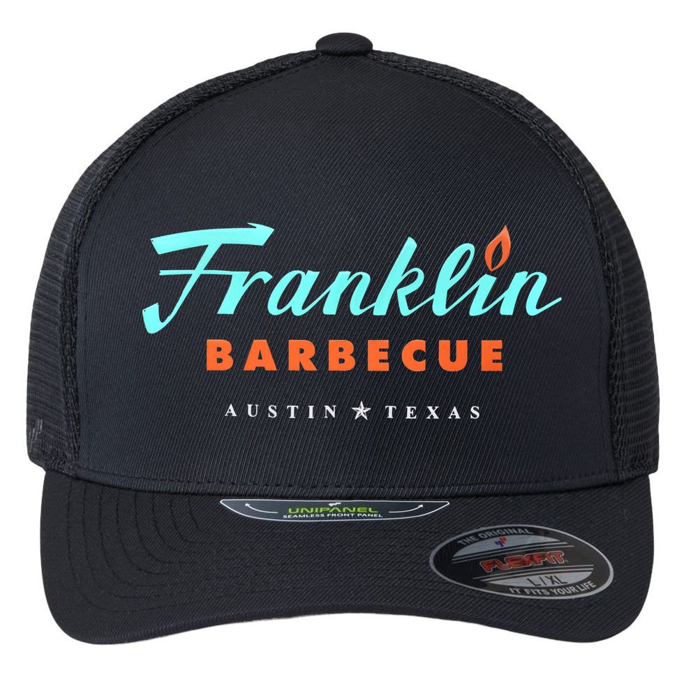 Jet Tila Franklin Barbecue Austin Texas Flexfit Unipanel Trucker Cap