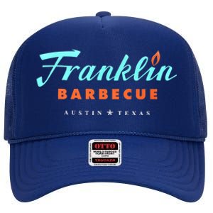 Jet Tila Franklin Barbecue Austin Texas High Crown Mesh Back Trucker Hat