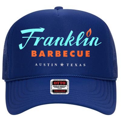 Jet Tila Franklin Barbecue Austin Texas High Crown Mesh Back Trucker Hat