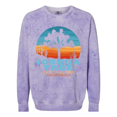 Joshua Tree Funny Gift Desert Palm Outdoor Camping Cactus Springs Cool Gift Colorblast Crewneck Sweatshirt