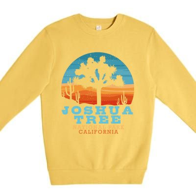 Joshua Tree Funny Gift Desert Palm Outdoor Camping Cactus Springs Cool Gift Premium Crewneck Sweatshirt