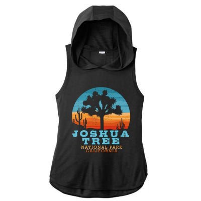 Joshua Tree Funny Gift Desert Palm Outdoor Camping Cactus Springs Cool Gift Ladies PosiCharge Tri-Blend Wicking Draft Hoodie Tank