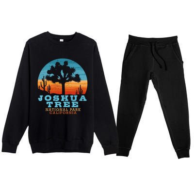 Joshua Tree Funny Gift Desert Palm Outdoor Camping Cactus Springs Cool Gift Premium Crewneck Sweatsuit Set