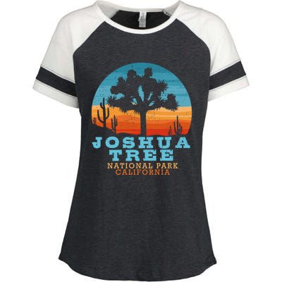 Joshua Tree Funny Gift Desert Palm Outdoor Camping Cactus Springs Cool Gift Enza Ladies Jersey Colorblock Tee