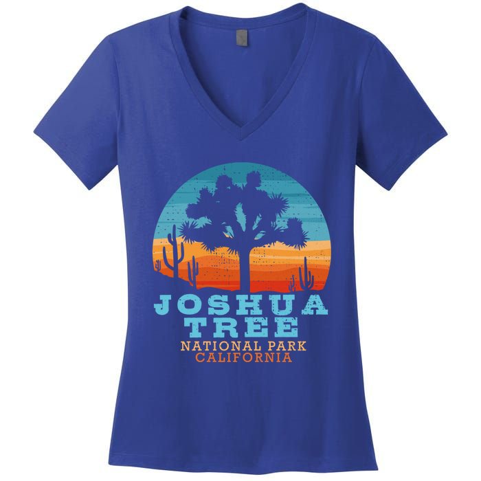 Joshua Tree Funny Gift Desert Palm Outdoor Camping Cactus Springs Cool Gift Women's V-Neck T-Shirt