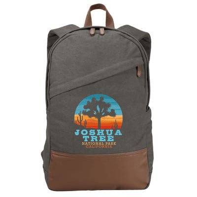 Joshua Tree Funny Gift Desert Palm Outdoor Camping Cactus Springs Cool Gift Cotton Canvas Backpack