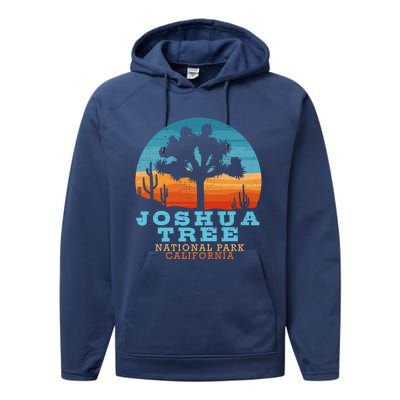 Joshua Tree Funny Gift Desert Palm Outdoor Camping Cactus Springs Cool Gift Performance Fleece Hoodie